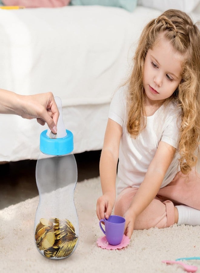 Alasum Baby Bottle Piggy Bank 11 Inch Transparent Plastic Coin Bank for Kids Birthday and Desktop Decoration Fun Money Saving Pot - Image 2